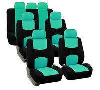 FH GROUP FB050217 Full Set Flat Cloth Car Seat Covers- Fit Most Car, Truck, SUV, or Van (Mint)
