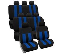 FH GROUP FH-FB036217 Striking Striped Seat Covers Blue/Black Color - Fit Most Car, Truck, Suv, or Van