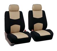 FH GROUP FH-FB050102 Flat Cloth Pair Bucket Seat Covers Front Set Beige