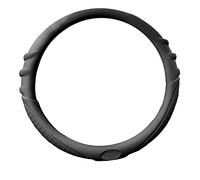 FH Group FH3003BLACK Universal Fit Silicone with Grip and Pattern Massaging Grip Black Steering Wheel Cover fits most Cars, SUVs, Trucks, and Vans