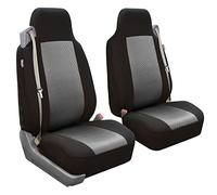 FH GROUP Front Set Cloth Car Seat Covers - Bucket Seats, 2 Piece Universal Fit, Washable Car Seat Cover for SUV, Sedan, Van in Gray