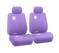 FH GROUP Front Set Cloth Car Seat Covers for Low Back Car Seats with Removable Headrest, Universal Fit, Airbag Compatible Seat Cover for SUV, Sedan, Van, Purple