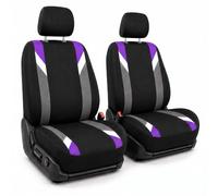 FH GROUP Front Set Cloth Car Seat Covers for Low Back Car Seats with Removable Headrest, Universal Fit, Airbag Compatible Seat Cover for SUV, Sedan, Van, Purple