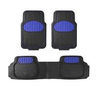 FH Group Heavy-Duty Rubber Car Floor Mats - Universal Fit, Trimmable, Climaproof - For Sedans, SUVs, Trucks - Blue