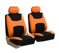 FH GROUP Light & Breezy Flat Cloth Car Seat Covers - Front Set Orange