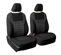 FH GROUP Premium 3D Air Mesh Pair Front Bucket Car Seat Covers FB068102 - Fit Most Car, Truck, SUV, or Van (Solid Black)