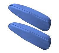 FH GROUP Premium Faux Leather Armrest Cover Semi-Universal Fit, One Pair, Set of 2 Blue