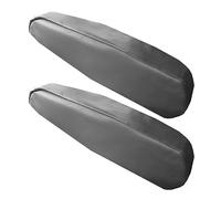 FH GROUP Premium Faux Leather Armrest Cover Semi-Universal Fit, One Pair, Set of 2 Gray