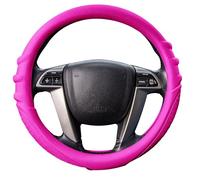 FH Group Universal Fit Silicone with Grip and Pattern Massaging Grip Steering Wheel Cover Fits Most Cars, SUVs, Trucks, and Vans Hot Pink
