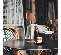 FH Lighting Cosenza 2.0 LED battery table lamp 34 cm rust