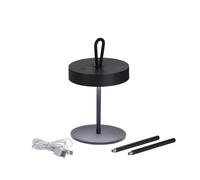 FH Lighting Dord LED battery table lamp, touch dimmer, black