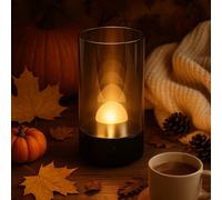 FH Lighting Fenya LED rechargeable table lamp, black/smoke grey Height 14 cm IP54