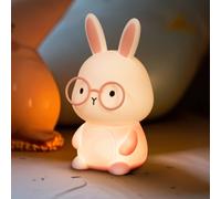 FH Lighting Josie LED rechargeable lamp, pink, height 16 cm, silicone