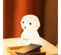 FH Lighting LED bedside table lamp Puppy, dog, white, RGB, dimmable