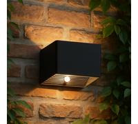 FH Lighting LED wall lamp Magnetics, black, USB, motion detector