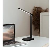 FH Lighting Ole LED rechargeable office desk lamp, black, sensor, dimmable, CCT
