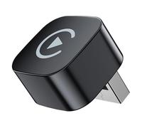 FHBNVX Auto Adapter for Mitsubishi Eclipse Cross 2018 2019 2020 2021 2022 2023 2024, Auto Wireless Adapter Mini Cube Auto Dongle Plug Play Wireless CarPlay,Black