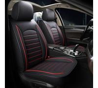 FHBPCPP Car Seat Covers Front Pair, Compatible with Mitsubishi ASX 308 Eclipse Roadster Cross Grandis Montero Sport Outlander PHEV, Car Seat Cover Set Fitting Set Of 2 Seat Protectors,C Black Red