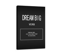 FHBWART Entrepreneur Quotes Posters Dream Big Motivational Wall Decor Printed Canvas Artwork Inspirational Wall Art For Office Bedroom Hallway Gym Framed Ready to Hang<12 x 18 inch>