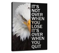 FHBWART Inspirational Canvas Wall Art Eagle Poster Decor Motivational Entrepreneur Quotes Positive Posters Print Picture Painting Artwork for Home Wall Decor Framed Ready to Hang<18 x 24 inch>