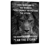 FHBWART Inspirational Office Wall Decor Motivational Canvas Wall Art Picture Print Modern Inspiring I Am The Storm Poster Canvas Painting Artwork Bedroom Bathroom Framed Ready to Hang<24 x 36 inch>