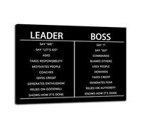 FHBWART Motivational Canvas Wall Art Office Print Boss Leader Difference Inspiring Poster Inspirational Picture Painting Artwork Modern Home Bedroom Living Room Wall Decor Framed<12 x 18 inch>