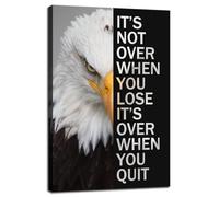 FHBWART Motivational Entrepreneur Quotes Positive Posters Inspirational Canvas Wall Art Eagle Poster Print Animal Picture Painting Artwork for Home Office Wall Decor Framed<12 x 18 inch>