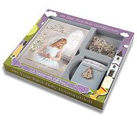 FHC First Holy Communion Gift Set Girl Mass Book, Rosary Beads, Medal and Chain C5216
