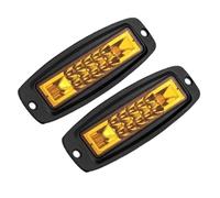 FHCBUTAE For Off Road ATV UTV UAZ 12V 24V LED Work Light Bar Flush Mount Driving Fog Lamp LED Bar Combo Beam Driving Work Lights 7 Inch(2 Piece Yellow)