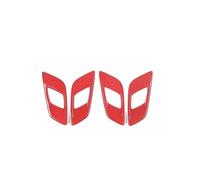 FHCBUTAE Interior Car Handle 4 Pieces ABS Interior Door Handle Cover Trim for Ford for Ranger for Wildtrak 2015 2016 2017 2018 2019 2020 2021(Red)