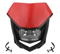 FHCBUTAE Motorcycle Headlight Fairing For CRF Dirt Bike Supermoto Motocross Front Headlight(Red)