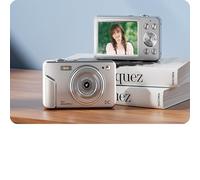 FHD 1080P Retro Digital Camera with 32GB SD Card TPC to USB Adapter+Card Reader, 16x Zoom Image Stabilization Small Campus Students Camera, for Teenagers, Boys, Girls, Children - (Silver)