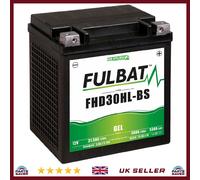 Fulbat Motorcycle Battery FHD30HL-BS Gel H.D. Replaces HVT2 Harley 66010-97
