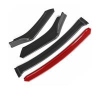 FHDBD 4PCS Car Universal Adjustable Front Bumper Lip Splitter Lip Diffuser Body Kit Auto Exterior Aerodynamic Part Accessories(Gloss Black)
