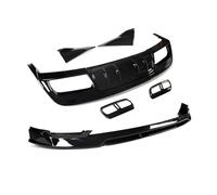 FHDBD Car Bumper Front Lip Rear Trunk Diffuser Spoiler Compatible with Land Rover, Range Rover Sport SE SHE 2023 2024 2025 ABS Black Knight Body Kit(Front Lip)