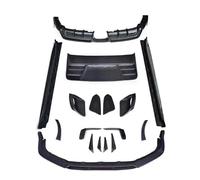 FHDBD Car Side Skirts Real Carbon Fiber Front Bumper Lip Rear Diffuser Spoiler Compatible with Porsche 911, Carrera 991.2 GT3 RS 2016-2018 Car Body Kit(Rear Engine Hood)