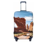 FHEBNDS arches national park entrance Luggage Cover Washable Suitcase Covers Tsa Approved Elastic Spandex Suitcase Protector Anti-Scratch Travel Baggage Cover Fit 18-32 Inch Luggage, Black, S