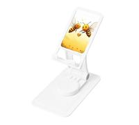 FHEBNDS Bee Love Honey Phone Stand for Desk, 360°Rotating Foldable Cell Phone Holder for Office Home, Height Adjustable Tablet Stand Portable Cellphone Cradle iPad Stand Holder