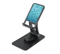 FHEBNDS Blue Waves Squama Mermaid Scale Phone Stand for Desk, 360°Rotating Foldable Cell Phone Holder for Office Home, Height Adjustable Tablet Stand Portable Cellphone Cradle iPad Holder