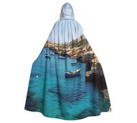 FHEBNDS Coastal of Malta Cloak with Hood Halloween Medieval Hooded Cape for Cosplay Costumes for Men Women
