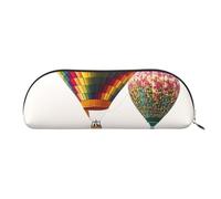 FHEBNDS Color Hot Air Balloon Makeup Bag for Women Men Large Pencil Case Aesthetic Pencil Pouch Coin Pouch Leather Cosmetic Bag with Zipper Office Organizer Travel Essentials