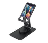 FHEBNDS Colorful Giraffe Fans Lovers Phone Stand for Desk, 360°Rotating Foldable Cell Phone Holder for Office Home, Height Adjustable Tablet Stand Portable Cellphone Cradle iPad Holder