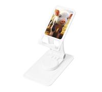 FHEBNDS Cute Farm Animal Phone Stand for Desk, 360°Rotating Foldable Cell Phone Holder for Office Home, Height Adjustable Tablet Stand Portable Cellphone Cradle iPad Holder