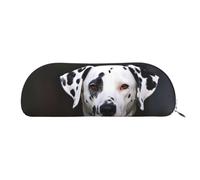 FHEBNDS Dalmatian Dog Makeup Bag for Women Men Large Pencil Case Aesthetic Pencil Pouch Coin Pouch Leather Cosmetic Bag with Zipper Office Organizer Travel Essentials, Silver, One Size