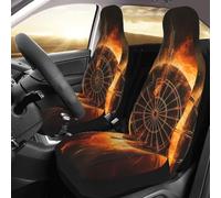 FHEBNDS Dart Board Car Seat Covers Front Seats, 2 Units Automotive Seat Protector Waterproof Car Seat Cushion Universal Carseat Cover for Most Cars Sedans Trucks SUVs