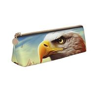 FHEBNDS eagle Makeup Bag for Women Men Large Pencil Case Aesthetic Pencil Pouch Coin Pouch Leather Cosmetic Bag with Zipper Office Organizer Travel Essentials