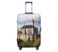 FHEBNDS Historical monuments of Armenia Luggage Cover Washable Suitcase Cover Tsa Approved Elastic Spandex Suitcase Protector Anti-Scratch Travel Baggage Covers Fit 18-32 Inch Luggage, Black, XL