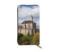FHEBNDS Leather Wallet for Men Women, RFID Blocking, Large Capacity Zip Card Phone Holder with 12 Card Slots, Slim Minimalist Cash Wallets Travel Long Purse Historical monuments of Armenia Clutch Bag