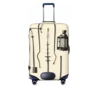 FHEBNDS Medical Apparatus and Instruments Luggage Cover Washable Suitcase Covers Tsa Approved Elastic Spandex Suitcase Protector Anti-Scratch Travel Baggage Cover Fit 18-32 Inch Luggage, Black, M