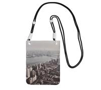 FHEBNDS Mumbai city Crossbody Bags for Women Trendy Small Travel Cell Phone Bag Phone Purses Wallet for Men Black, Black, One Size